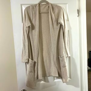 By the River long off white cardigan